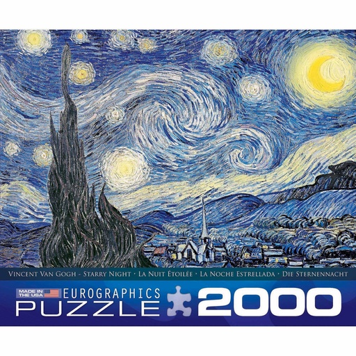 [loisirs nouveaux -eu120] Puzzle 2000 pièces - Van Gogh - la nuit étoilée