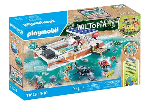 [Playmobil-71623]  Bateau de surveillance des récifs coralliens