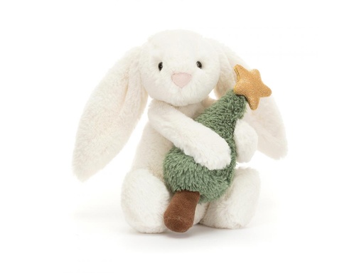 [Jellycat - BB6CT] Bashful Bunny with Christmas Tree