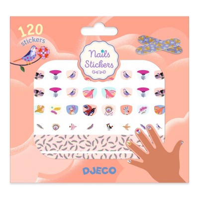 [Djeco-DJ09239] Nails stickers - Plumes