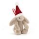 [jellycat-BAS6CBORN] Bashful Christmas bunny decoration 