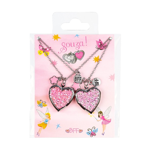 [PHANINE-106695] Set cadeau BFF cœur, 2 colliers 