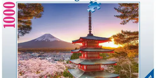 [Ravensburger-120005827] Puzzle 1000pcs - Cerisiers Mont Fuji