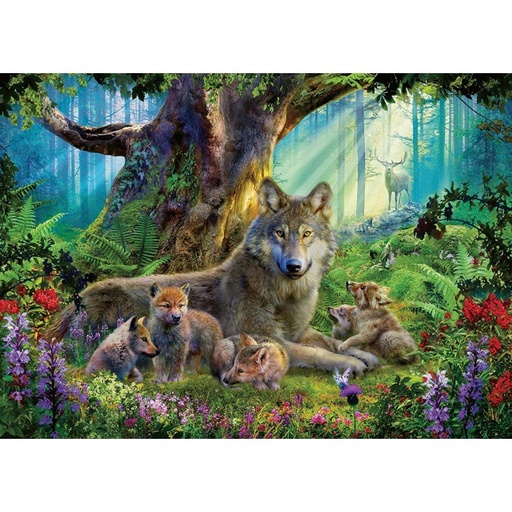 [ravensburger - 124776] 124776 - Puzzle 1000p - Famille de loup dans la forêt