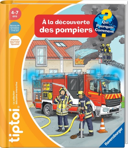 [ravensburger - 9783380990154] Tiptoi - A la découverte des pompiers