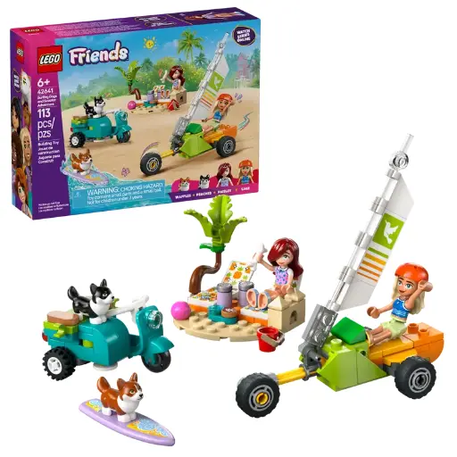 [Lego-42641] LEGO Friends 42641 - Amusement en surf et scooter avec les chiens 