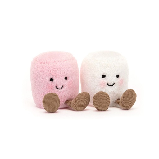 [JELLYCAT-A6MPW] Amuseables Pink and White Marshmallows