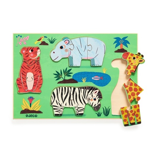 [DJECO-DJ01264] Puzzle relief - Coucou Tigre 