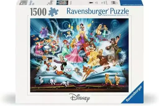 [ravensburger-120007104] Puzzle 1500 pcs - Le livre magique des contes Disney