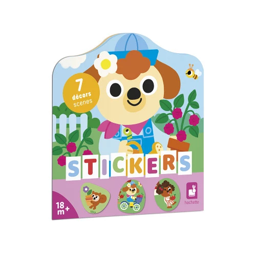 [juratoys-j09199] Cahier de stickers - Le jardin